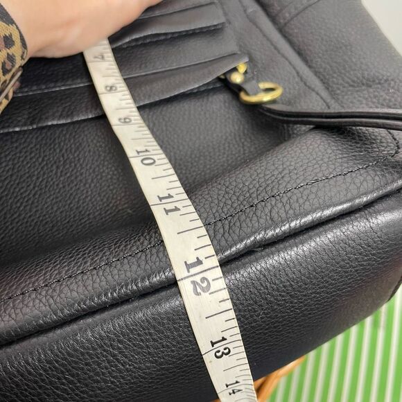 Lodis Abby Black Backpack Womens Bag Purse 100% Leather Pebbled Zip Closure - Picture 4 of 9